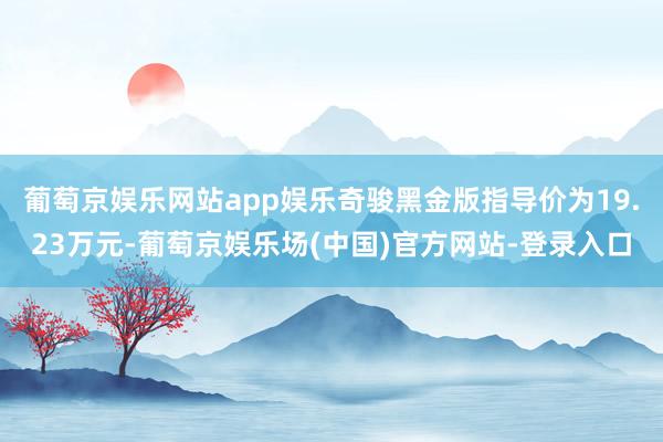 葡萄京娱乐网站app娱乐奇骏黑金版指导价为19.23万元-葡萄京娱乐场(中国)官方网站-登录入口