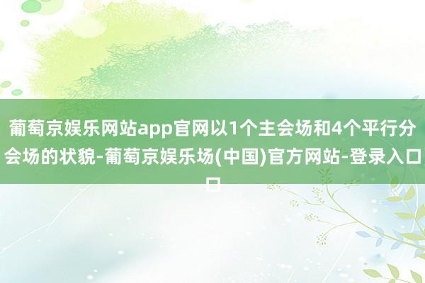 葡萄京娱乐网站app官网以1个主会场和4个平行分会场的状貌-葡萄京娱乐场(中国)官方网站-登录入口
