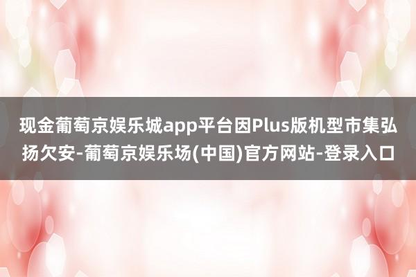 现金葡萄京娱乐城app平台因Plus版机型市集弘扬欠安-葡萄京娱乐场(中国)官方网站-登录入口